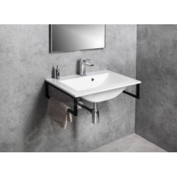 Sapho Yukon - Lavabo 800x450 mm, marbre coulé, blanc YU080