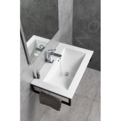 Sapho Yukon - Lavabo 800x450 mm, marbre coulé, blanc YU080