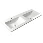 Sapho Yukon - Lavabo double sur plan, 1200x450 mm, avec 2 trous pour les mitigeurs, blanc YU120 Sapho Yukon - Lavabo double sur plan, 1200x450 mm, avec 2 trous pour les mitigeurs, blanc YU120