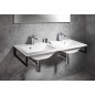 Sapho Yukon - Lavabo double sur plan, 1200x450 mm, avec 2 trous pour les mitigeurs, blanc YU120 Sapho Yukon - Lavabo double sur plan, 1200x450 mm, avec 2 trous pour les mitigeurs, blanc YU120
