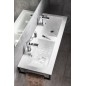 Sapho Yukon - Lavabo double sur plan, 1200x450 mm, avec 2 trous pour les mitigeurs, blanc YU120 Sapho Yukon - Lavabo double sur plan, 1200x450 mm, avec 2 trous pour les mitigeurs, blanc YU120