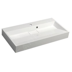 Sapho Amur - Lavabo 900x460 mm, avec trop-plein, trou pour robinet, blanc 55032