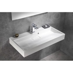 Sapho Amur - Lavabo 900x460 mm, avec trop-plein, trou pour robinet, blanc 55032