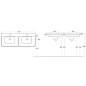 Sapho Lavabos - Meuble-lavabo double THALIE 120, 1200x460 mm, blanc TH11120 Sapho Lavabos - Meuble-lavabo double THALIE 120, 1200x460 mm, blanc TH11120