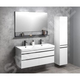 Sapho Lavabos - Meuble-lavabo double THALIE 120, 1200x460 mm, blanc TH11120