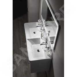 Sapho Lavabos - Meuble-lavabo double THALIE 120, 1200x460 mm, blanc TH11120
