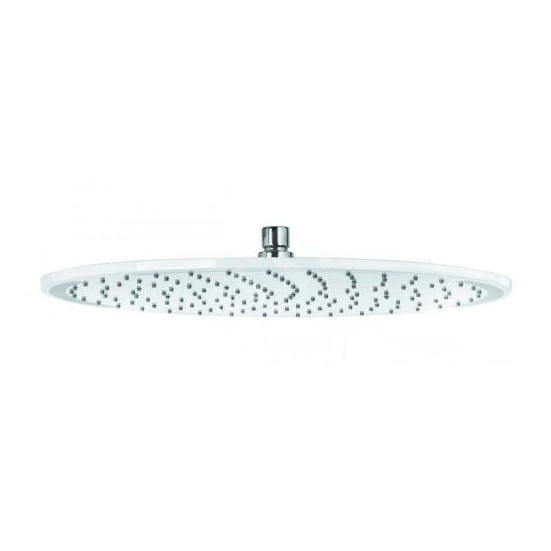 Kludi A-Qa - Douche de tête 400, 1 jet, blanc/chrome 6434091-00
