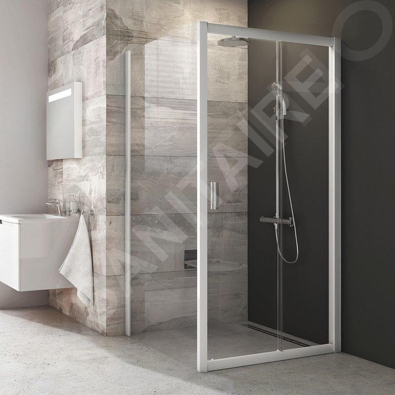 Ravak Blix - Paroi de douche fixe BLPS-80, 770-790 mm, blanc/verre clair 9BH40100Z1