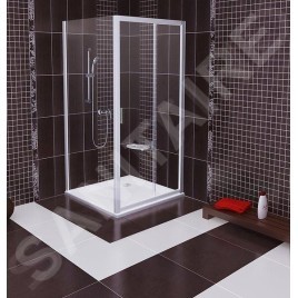Ravak Blix - Paroi de douche fixe BLPS-80, 770-790 mm, blanc/verre clair 9BH40100Z1