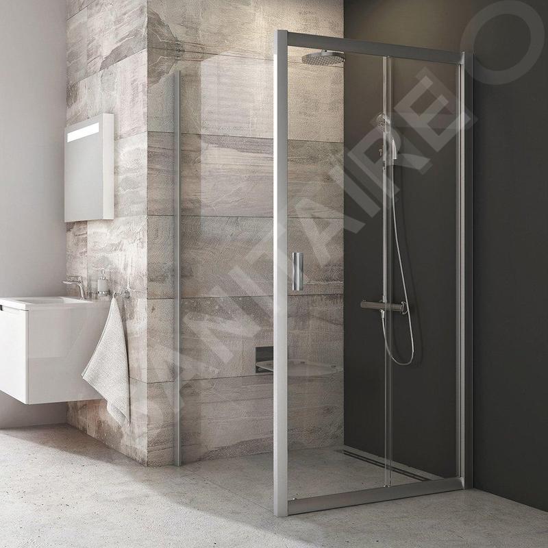 Ravak Blix - Paroi de douche BLPS-80, 770-790 mm, aluminium brillant/verre clair 9BH40C00Z1