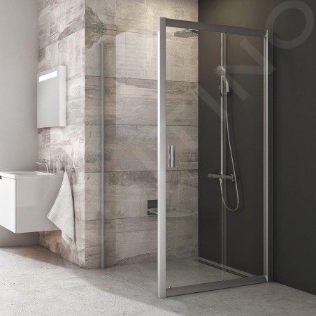 Ravak Blix - Paroi de douche BLPS-80, 770-790 mm, aluminium brillant/verre clair 9BH40C00Z1