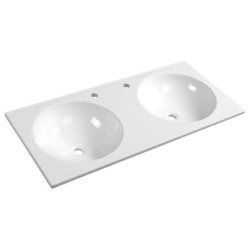 Sapho Juno - Lavabo double 1015x150x460 mm, blanc JU100