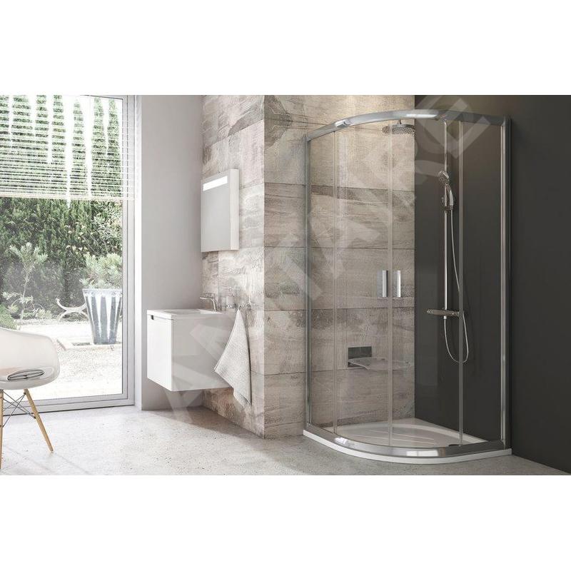 Ravak Blix - Cabine de douche quart de cercle BLCP4-90, 880-900 mm, satiné/verre transparent 3B270U00Z1 Ravak Blix - Cabine de douche quart de cercle BLCP4-90, 880-900 mm, satiné/verre transparent 3B270U00Z1