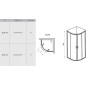 Ravak Blix - Cabine de douche quart de cercle BLCP4-90, 880-900 mm, satiné/verre transparent 3B270U00Z1 Ravak Blix - Cabine de douche quart de cercle BLCP4-90, 880-900 mm, satiné/verre transparent 3B270U00Z1