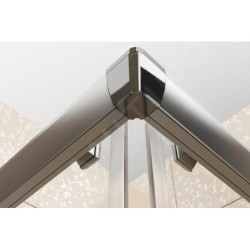 Ravak Blix - Cabine de douche quart de cercle BLCP4-90, 880-900 mm, satiné/verre transparent 3B270U00Z1