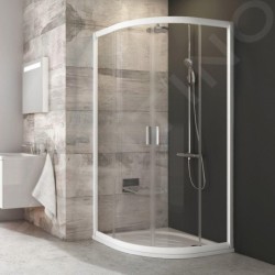 Ravak Blix - Cabine de douche quart de rond en quatre parties, 780-800 mm, blanc/verre clair 3B240100Z1
