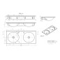 Sapho Juno - Lavabo double 1015x150x460 mm, blanc JU100 Sapho Juno - Lavabo double 1015x150x460 mm, blanc JU100