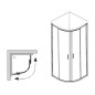 Ravak Blix - Cabine de douche quart de rond en quatre parties, 780-800 mm, blanc/verre clair 3B240100Z1 Ravak Blix - Cabine de douche quart de rond en quatre parties, 780-800 mm, blanc/verre clair 3B240100Z1