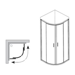 Ravak Blix - Cabine de douche carrée en quatre parties, 780-800 mm, aluminium brillant/verre transparent 3B240C00Z1