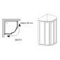 Ravak Supernova - Cabine de douche quart de rond en quatre parties SKCP4-90 Sabina, 875-895 mm, blanc/Pearl 31177V10011 Ravak Supernova - Cabine de douche quart de rond en quatre parties SKCP4-90 Sabina, 875-895 mm, blanc/Pearl 31177V10011