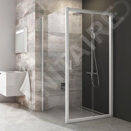 Ravak Blix - Paroi de douche fixe BLPS-100, 970-990 mm, blanc/verre clair 9BHA0100Z1