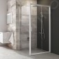 Ravak Blix - Paroi de douche fixe BLPS-100, 970-990 mm, blanc/verre clair 9BHA0100Z1