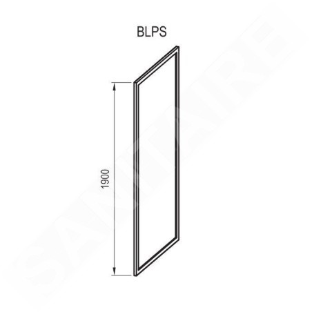Ravak Blix - Paroi de douche fixe BLPS-100, 970-990 mm, blanc/verre clair 9BHA0100Z1