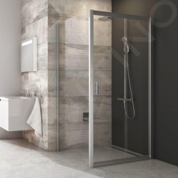 Ravak Blix - Paroi de douche BLPS-100, 970-990 mm, aluminium brillant/verre clair 9BHA0C00Z1