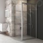Ravak Blix - Paroi de douche BLPS-100, 970-990 mm, aluminium brillant/verre clair 9BHA0C00Z1
