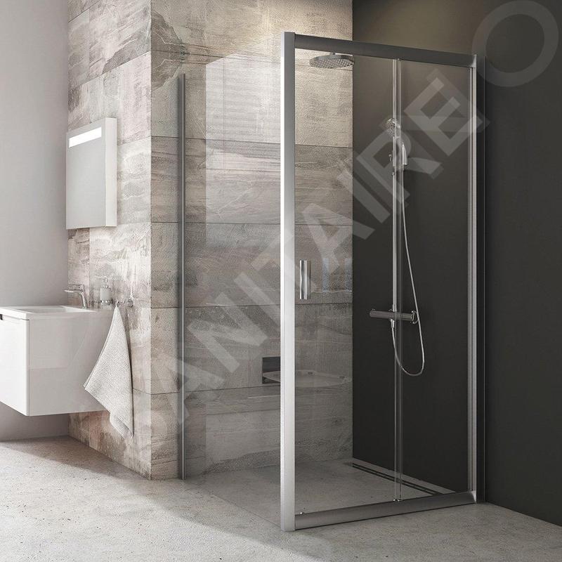 Ravak Blix - Paroi de douche BLPS-100, 970-990 mm, satin/verre clair 9BHA0U00Z1