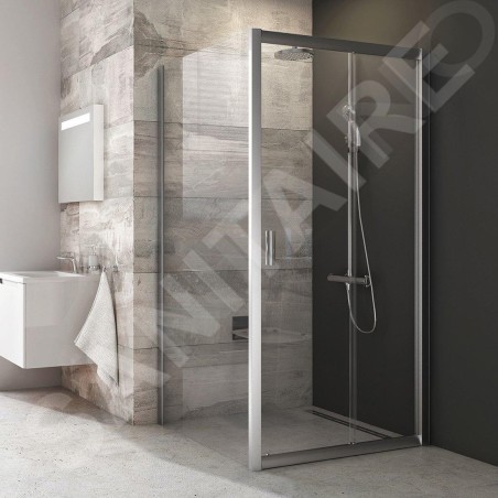 Ravak Blix - Paroi de douche BLPS-100, 970-990 mm, satin/verre clair 9BHA0U00Z1