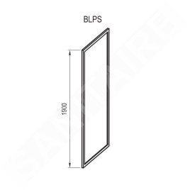 Ravak Blix - Paroi de douche BLPS-90, 870-890 mm, aluminium brillant/verre clair 9BH70C00Z1
