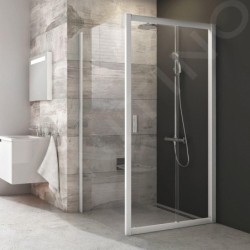 Ravak Blix - Paroi de douche fixe  BLPS-90, 870-890 mm, blanc/verre clair 9BH70100Z1