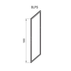 Ravak Blix - Paroi de douche fixe  BLPS-90, 870-890 mm, blanc/verre clair 9BH70100Z1