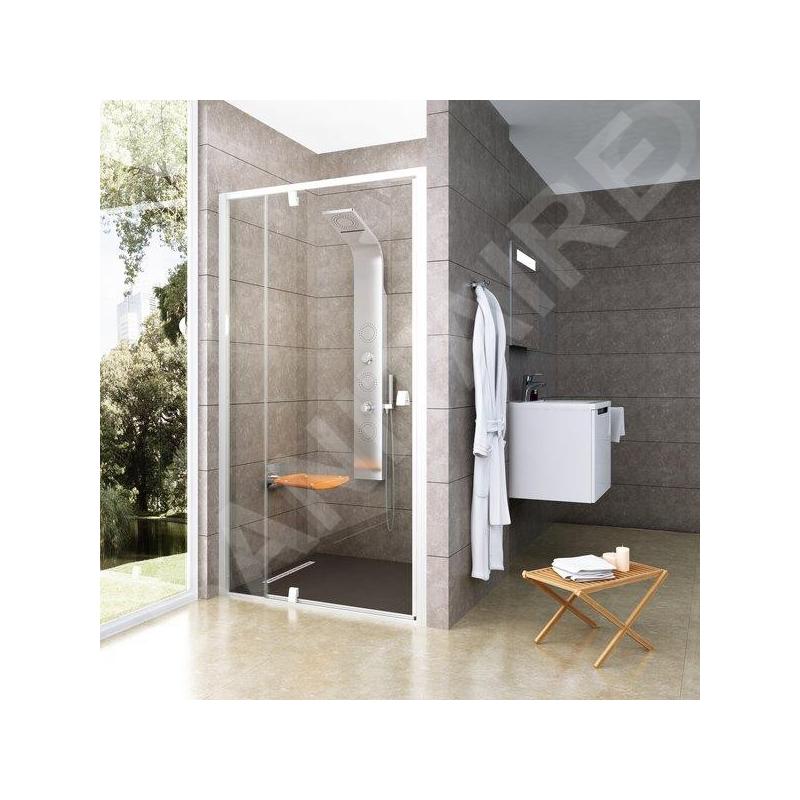Ravak Pivot - Porte de douche PDOP2-120, 1161-1211 mm, blanc/verre clair 03GG0101Z1