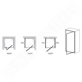 Ravak Pivot - Porte de douche, 761-811 mm, blanc/chrome/verre clair 03G40100Z1