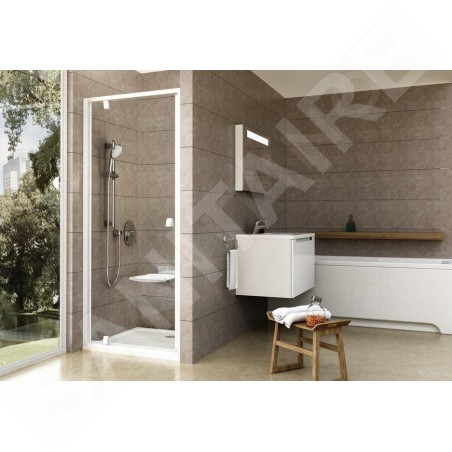 Ravak Pivot - Porte de douche, 761-811 mm, blanc/verre clair 03G40101Z1