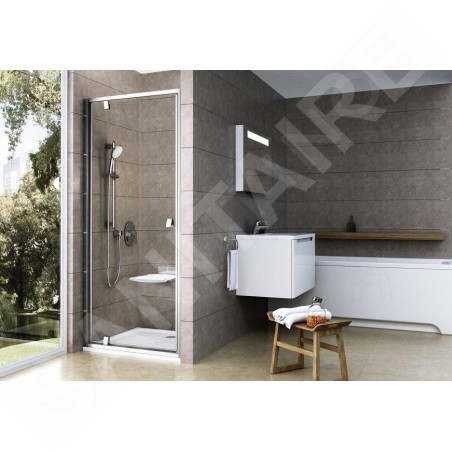Ravak Pivot - Porte de douche pivotante, 900 mm, verre satiné/clair 03G70U00Z1