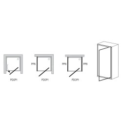 Ravak Pivot - Porte de douche pivotante, 900 mm, blanc/chrome/verre clair 03G70100Z1