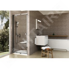 Ravak Pivot - Porte de douche pivotante, 900 mm, aluminium poli/verre clair 03G70C00Z1