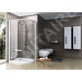 Ravak Pivot - Cabine de douche quart de rond PSKK3-100, 970-995 mm, blanc/verre clair 376AA101Z1
