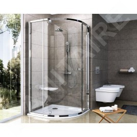 Ravak Pivot - Cabine de douche quart de cercle PSKK3-80, 770-795 mm, verre satiné/clair 37644U00Z1