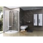 Ravak Pivot - Cabine de douche carrée PSKK3-80, 770-795 mm, blanc/verre transparent 37644101Z1