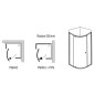 Ravak Pivot - Cabine de douche carrée PSKK3-80, 770-795 mm, blanc/verre transparent 37644101Z1