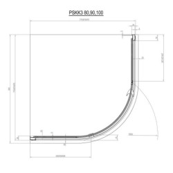 Ravak Pivot - Cabine de douche carrée PSKK3-80, 770-795 mm, blanc/verre transparent 37644101Z1