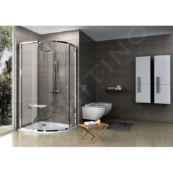 Ravak Pivot - Cabine de douche quart de rond PSKK3-90, 870-895 mm, cadre chrome/verre clair 37677C00Z1