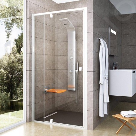 Ravak Pivot - Porte de douche PDOP2-110, 1061-1111 mm, blanc/verre clair 03GD0101Z1