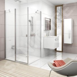 Ravak Chrome - Paroi latérale fixe CPS-80, 780-800 mm, aluminium brillant/verre transparent 9QV40C00Z1