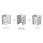 Ravak Chrome - Paroi de douche fixe CPS-80, 780-800 mm, satiné/verre transparent 9QV40U00Z1