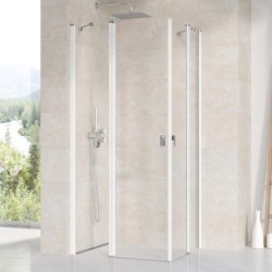 Ravak Chrome - Porte de douche CRV2-120, 1180-1200 mm, blanc/verre transparent 1QVG0100Z1